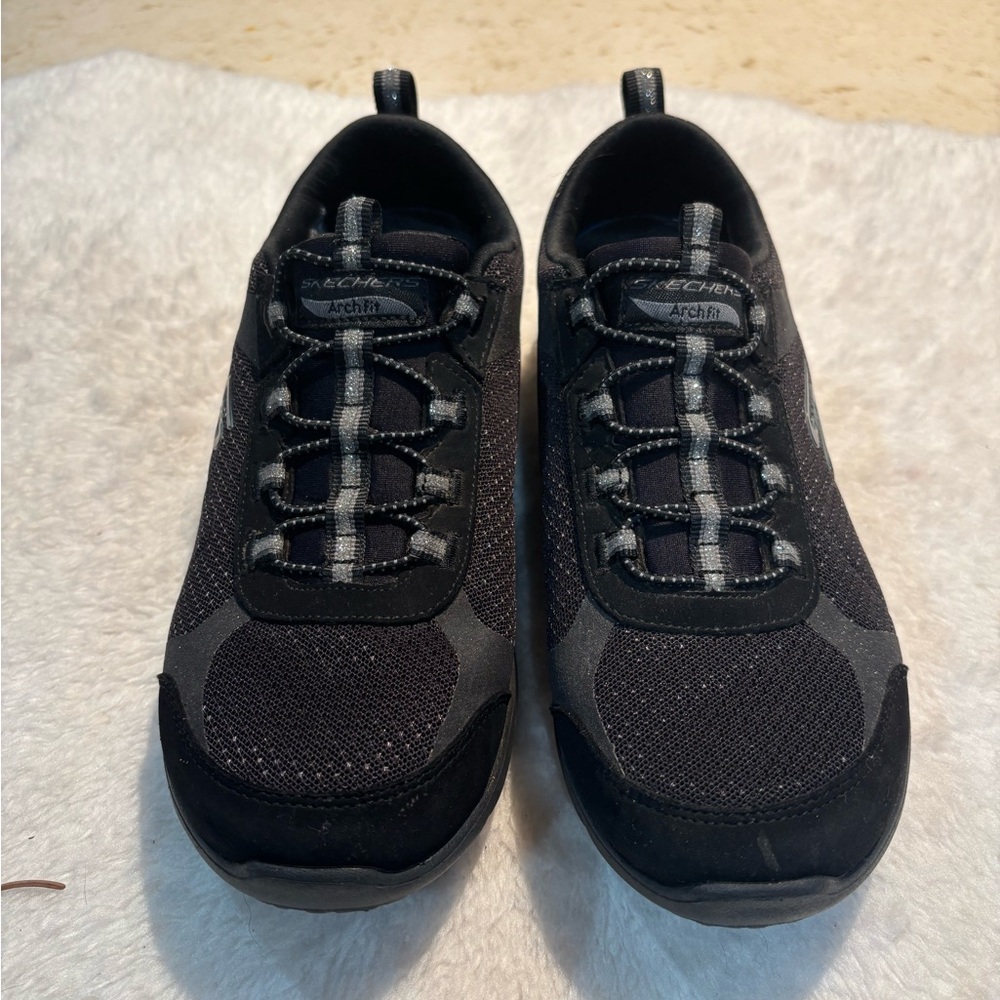 Skechers Men's Black and Gray Athletic Shoes